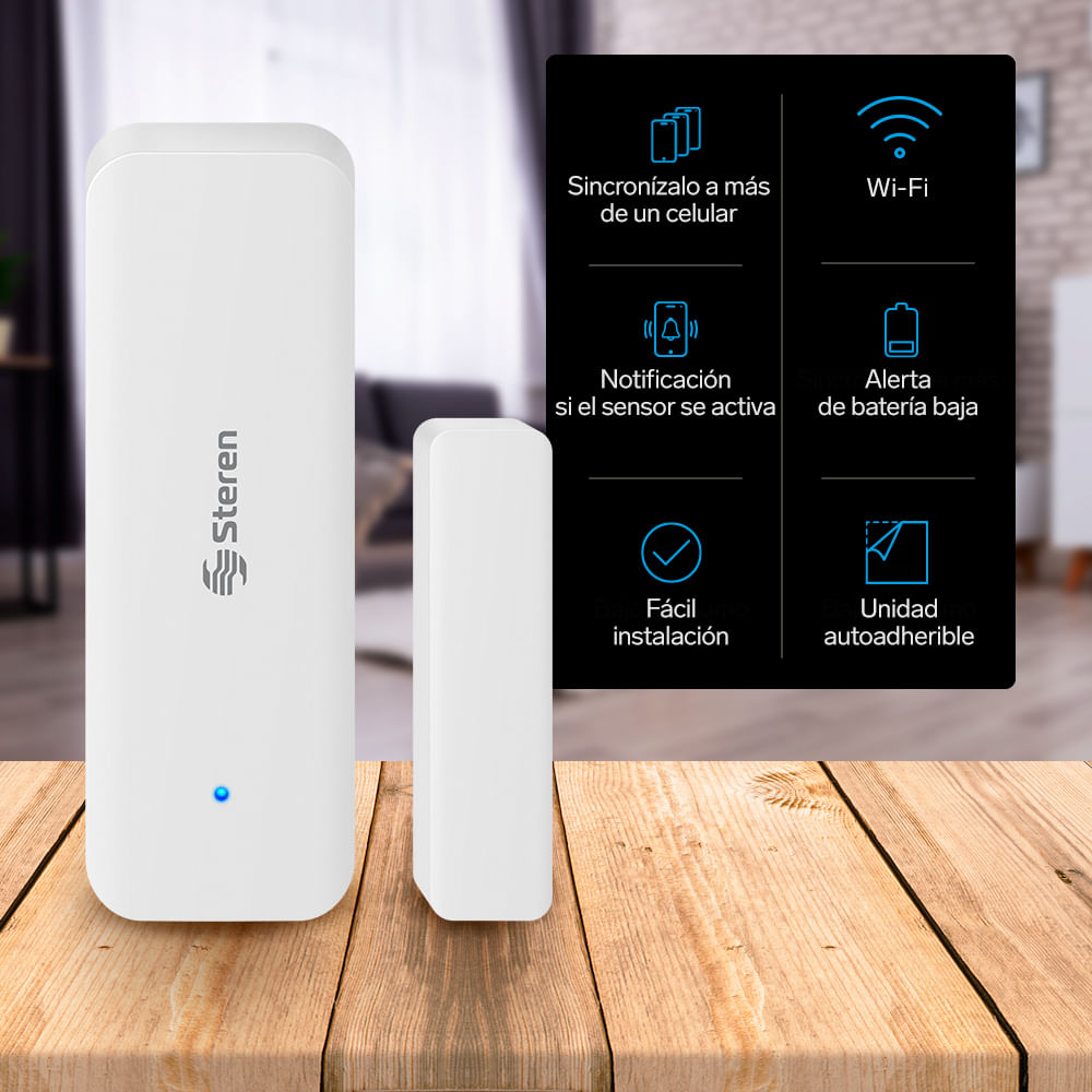  Sensor de puerta WiFi, sensor inteligente de puerta de ventana,  sensor de contacto Alexa para seguridad del hogar, detector de apertura de  puerta con notificación de alerta compatible con  Alexa