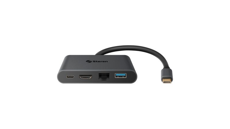 Adaptador USB C a HDMI - USB 3.0 - USB C - Ethernet RJ45 - Steren Colombia