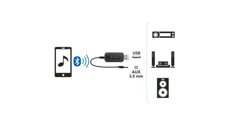 Transmisor - receptor de audio Bluetooth* y manos libres con batería  recargable - Steren Colombia