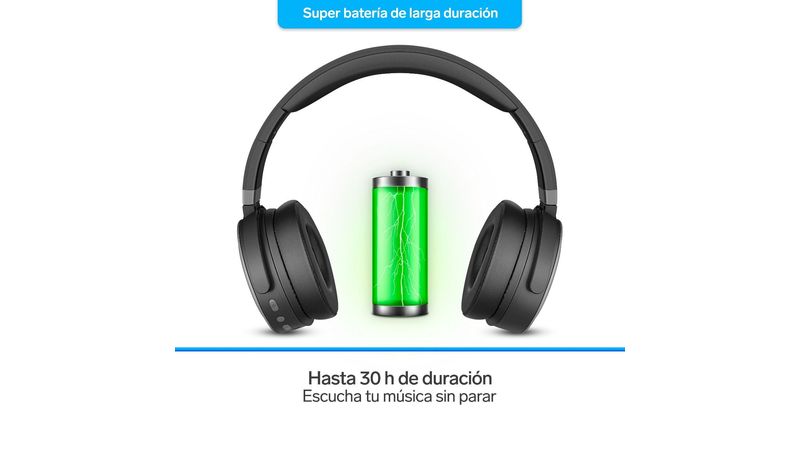 Audífonos Bluetooth* con batería de hasta 30 h - Steren Colombia