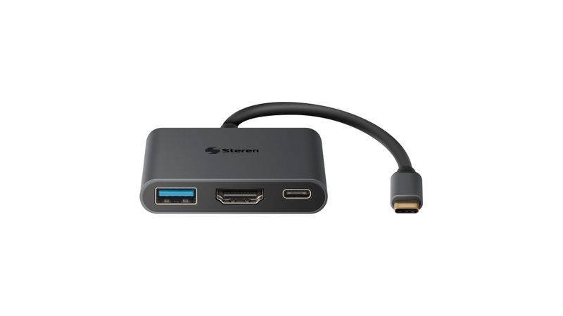 Adaptador USB Tipo C A Hdmi + Usb 3.0 + Tipo C