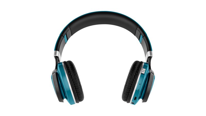 Audífonos De Diadema Bluetooth Con Reproductor Y Micro Sd Steren Aud-800  Color Azul