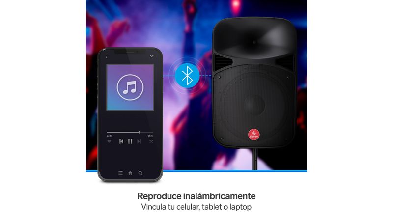 Parlante Profesional Bluetooth De 15 Pulgadas, 2800W PMPO, Steren : Precio  Costa Rica